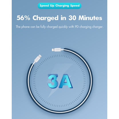 ROCK Space Z19 PD  20W 3A USB-C / Type-C to 8 Pin Fast Charging TPE Data Cable, Cable Length: 1m, Z19