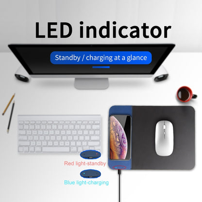 OJD-36 QI Standard 10W Lighting Wireless Charger Rubber Mouse Pad, Size: 26.2 x 19.8 x 0.65cm