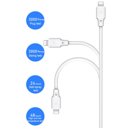 WK WDC-105i 2.4A 8 Pin Full Speed Pro Charging Data Cable, Length: 25cm, 8 Pin