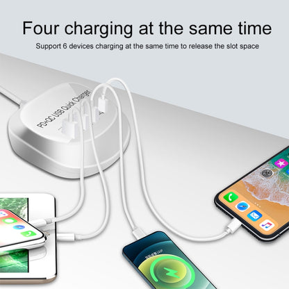 WLX-T3P 4 In 1 PD + QC Multi-function Smart Fast Charging USB Charger, WLX-T3P EU Plug, WLX-T3P UK Plug, WLX-T3P US Plug, WLX-T3P AU Plug