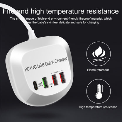 Chargeur USB rapide intelligent multifonction 4 en 1 PD + QC WLX-T3P, prise AU WLX-T3P, prise EU WLX-T3P, prise UK WLX-T3P, prise US WLX-T3P
