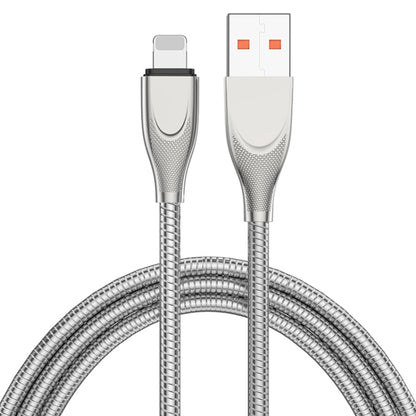 ADC-009 USB to 8 Pin Zinc Alloy Hose Fast Charging Data Cable, Cable Length: 1m, USB to 8 Pin