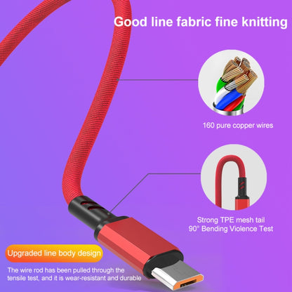 Braided 3A 3 in 1 USB to Type-C / 8 Pin / Micro USB Fast Charging Cable, Cable Length: 1.2m, White Plug (Red), White Plug (Black), White Plugaided (Blue)