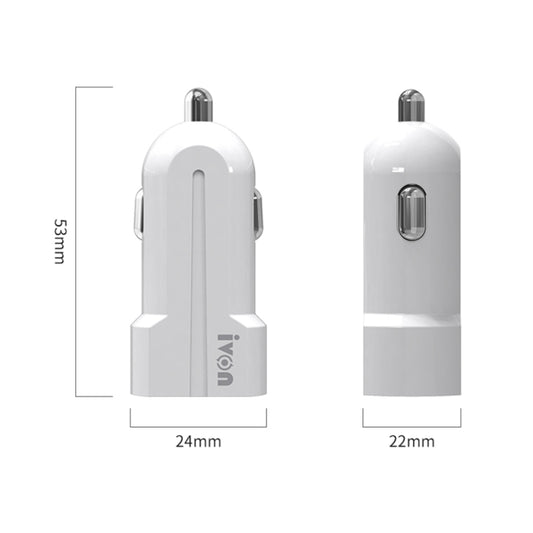 Chargeur de voiture à charge rapide IVON CC13 QC 3.0, Chargeur