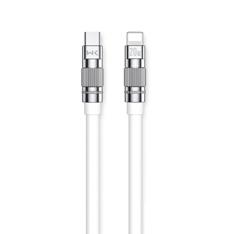 WK WDC-187 Qjie Series Câble de charge rapide et de données USB-C/Type-C vers 8 broches 20 W, Longueur : 1 m, USB-C/Type-C vers 8 broches