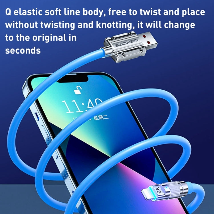 WK WDC-187 Qjie Series Câble de charge rapide et de données USB-C/Type-C vers 8 broches 20 W, Longueur : 1 m, USB-C/Type-C vers 8 broches
