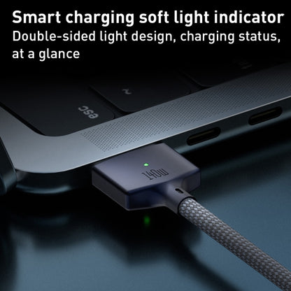 140W USB-C / Type-C to MagSafe 3 Nylon Braided Magnetic Charging Cable, Length: 2m, 140W Blue, 140W White