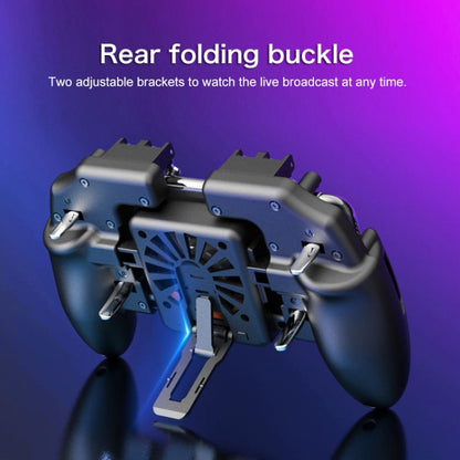 S-03 Six-finger Linkage Semiconductor Cooling Mobile Phone Gamepad with Bracket, Suitable for 4.7-6.5 inch Mobile Phones, Semiconductor Cooling