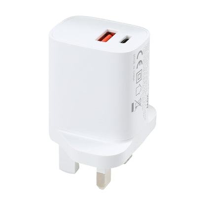 E087 20W USB-C / Type-C + USB Ports Fast Charging Travel Charger, UK Plug, UK Plug