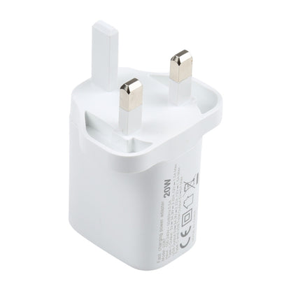 E087 20W USB-C / Type-C + USB Ports Fast Charging Travel Charger, UK Plug, UK Plug