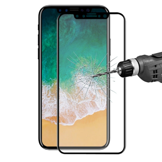 Pour iPhone X ENKAY Hat-Prince 0.26mm 9H Dureté de surface 3D Anti-explosion Film de protection en verre trempé incurvé à chaud plein écran, Pour X (0.2mm 3D)