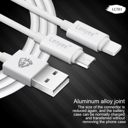 Lenyes LC701 1.5m 2.4A Output USB to 8 Pin PVC Data Sync Fast Charging Cable, 1.5m 8 Pin