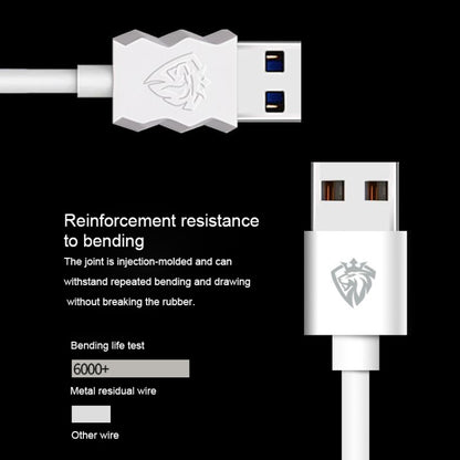 Lenyes LC701 1.5m 2.4A Output USB to 8 Pin PVC Data Sync Fast Charging Cable, 1.5m 8 Pin