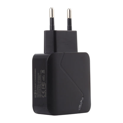 LZ-819A+C QC3.0 USB + PD 18W USB-C / Type-C Interfaces Travel Charger with Indicator Light, EU Plug, EU Plug