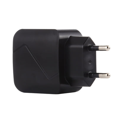 LZ-819A+C QC3.0 USB + PD 18W USB-C / Type-C Interfaces Travel Charger with Indicator Light, EU Plug, EU Plug