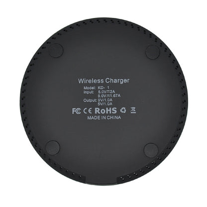 KD-1 Ultra-thin 10W Normal Charging Wireless Charger, Normal Charging, Black