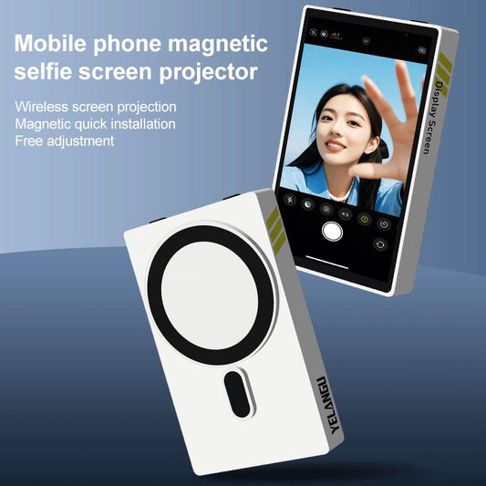 YELANGU TP01 Mobile Phone Selfie Wireless Same Screen Player Smartphone Magnetic Rear Selfie Monitor Screen