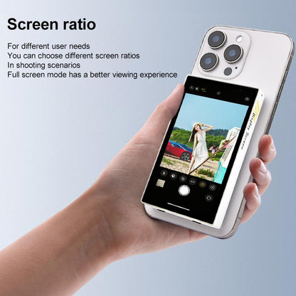 YELANGU TP01 Mobile Phone Selfie Wireless Same Screen Player Smartphone Magnetic Rear Selfie Monitor Screen