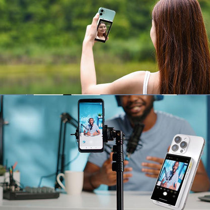 YELANGU TP01 Mobile Phone Selfie Wireless Same Screen Player Smartphone Magnetic Rear Selfie Monitor Screen
