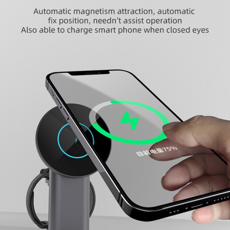 S36 3 in 1 15W Multifunctional Magnetic Wireless Charger for Mobile Phones / Apple Watches / AirPods, S36 Black