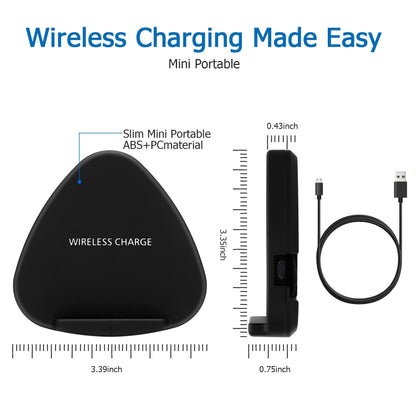 QK11 10W ABS + PC Fast Charging Qi Wireless Charger Pad, QK11 Blue, QK11 Black, QK11 Gold