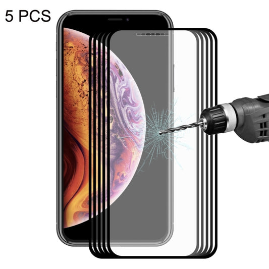 Pour iPhone X / XS, 5 films de protection ENKAY Hat-Prince en verre trempé 0,2 mm, 9H, 2,5D, pour X / XS (2.5D)