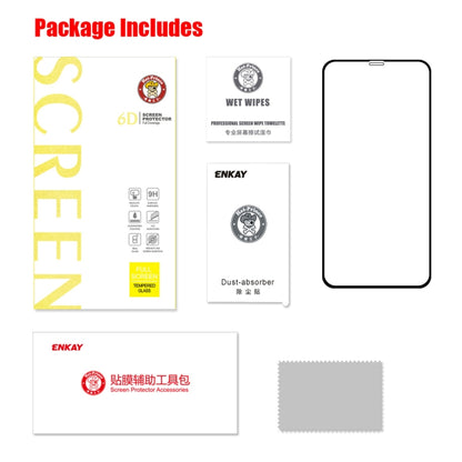 For iPhone 11 Pro Max / XS Max ENKAY Hat-Prince 0.26mm 9H 6D Curved Full Screen Tempered Glass Film, For XS Max (6D)