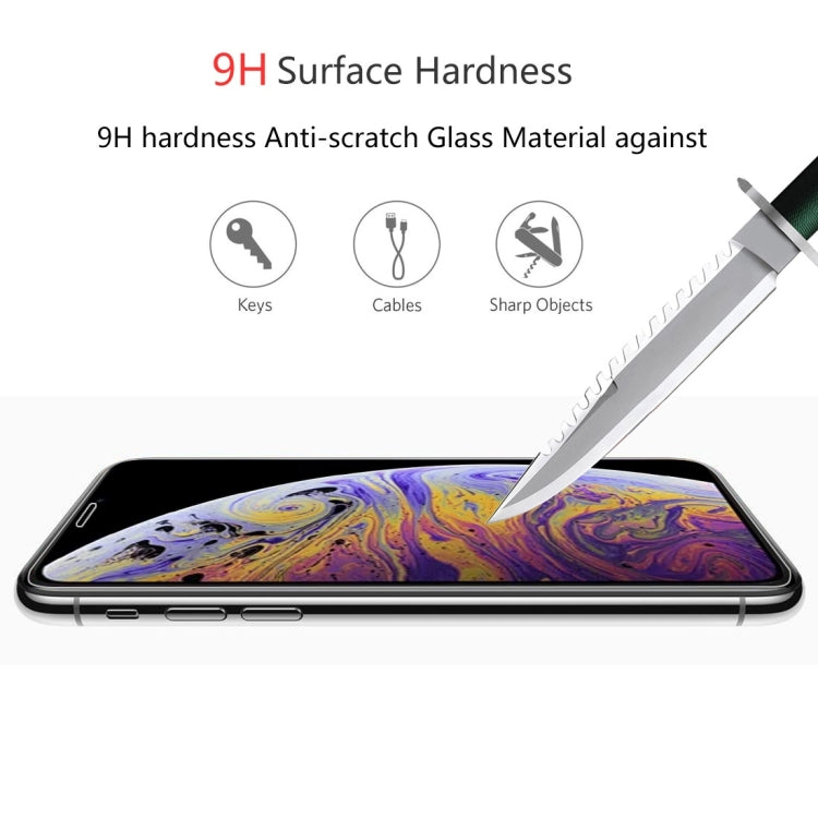 For iPhone 11 Pro Max / XS Max 2pcs ENKAY Hat-Prince 0.26mm 9H 2.5D Tempered Glass Film, For XS Max (2 PCS)