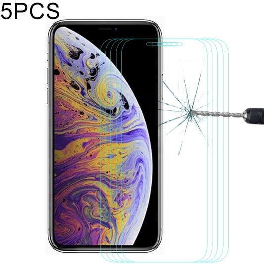 Pour iPhone 11 Pro Max / XS Max 5 films de protection en verre trempé ENKAY Hat-Prince 0,26 mm 9H 2.5D, pour XS Max (5 pièces)