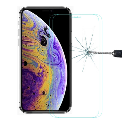 For iPhone 11 Pro / XS / X 2pcs ENKAY Hat-Prince 0.26mm 9H 2.5D Tempered Glass Film, For XS (2 PCS)