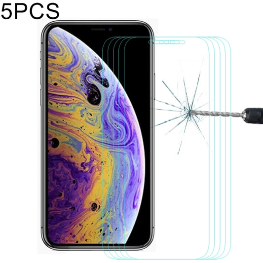 Pour iPhone 11 Pro / XS / X 5pcs ENKAY Hat-Prince Film de protection en verre trempé 0,26mm 9H 2.5D, Pour XS (5 PCS)
