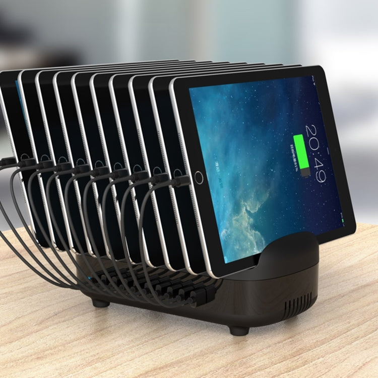 Station de recharge intelligente ORICO DUK-10P 120W 10 ports USB avec support pour téléphone et tablette, prise EU, prise EU (noir), prise EU (blanc), prise US (noir), prise US (blanc), prise UK (noir), prise UK (blanc), prise AU (noir), prise AU (blanc)