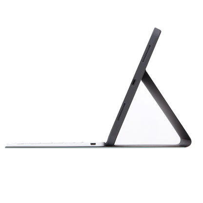 X-11B Skin Plain Texture Detachable Bluetooth Keyboard Tablet Case for iPad Pro 11 inch 2020 / 2018, with Pen Slot, White Keyboard