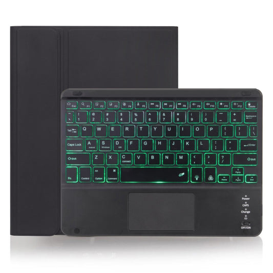 X-11BCS Skin Plain Texture Detachable Bluetooth Keyboard Tablet Case for iPad Pro 11 inch 2020 / 2018, with Touchpad & Pen Slot & Backlight