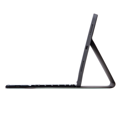 X-11BCS Skin Plain Texture Detachable Bluetooth Keyboard Tablet Case for iPad Pro 11 inch 2020 / 2018, with Touchpad & Pen Slot & Backlight