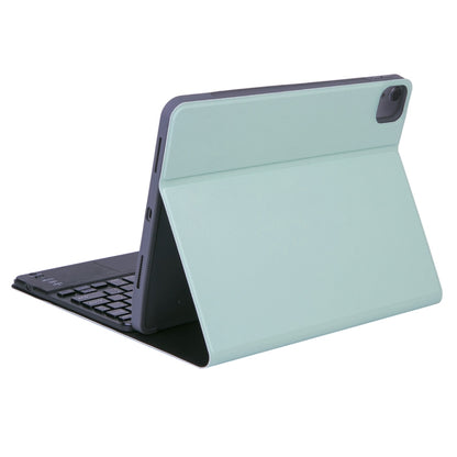X-11BCS Skin Plain Texture Detachable Bluetooth Keyboard Tablet Case for iPad Pro 11 inch 2020 / 2018, with Touchpad & Pen Slot & Backlight