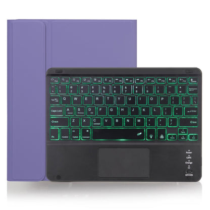 X-11BCS Skin Plain Texture Detachable Bluetooth Keyboard Tablet Case for iPad Pro 11 inch 2020 / 2018, with Touchpad & Pen Slot & Backlight
