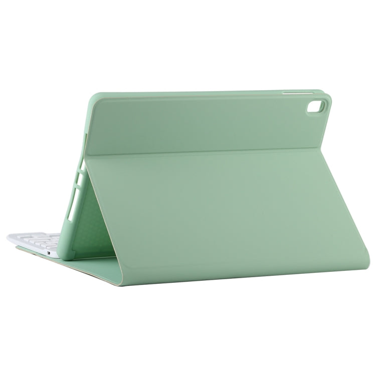 TG11B Detachable Bluetooth White Keyboard + Microfiber Leather Tablet Case for iPad Pro 11 inch (2020), with Pen Slot & Holder, White Keyboard