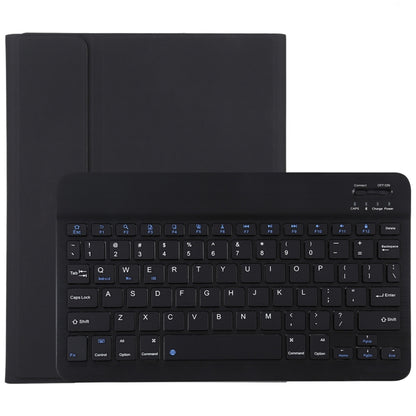 TG11B Detachable Bluetooth Black Keyboard + Microfiber Leather Tablet Case for iPad Pro 11 inch (2020), with Pen Slot & Holder, Black Keyboard