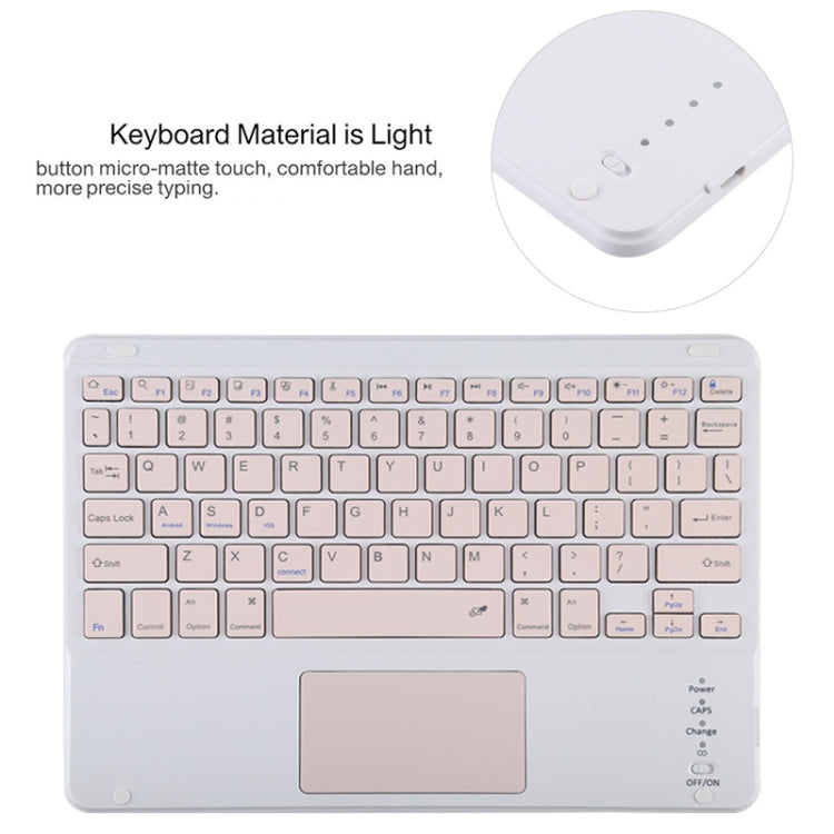 TG11BC Detachable Bluetooth Pink Keyboard Microfiber Leather Tablet Case for iPad Pro 11 inch (2020), with Touchpad & Pen Slot & Holder, Pink Keyboard