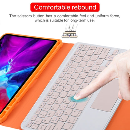 TG11BC Detachable Bluetooth Pink Keyboard Microfiber Leather Tablet Case for iPad Pro 11 inch (2020), with Touchpad & Pen Slot & Holder, Pink Keyboard