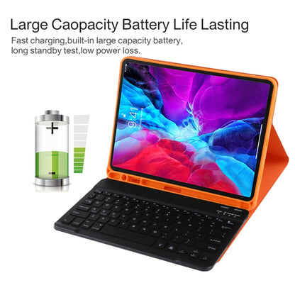 TG11BS Detachable Bluetooth Black Keyboard + Microfiber Leather Tablet Case for iPad Pro 11 inch (2020), with Backlight & Pen Slot & Holder, Black Keyboard