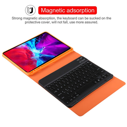 TG11BS Detachable Bluetooth Black Keyboard + Microfiber Leather Tablet Case for iPad Pro 11 inch (2020), with Backlight & Pen Slot & Holder, Black Keyboard