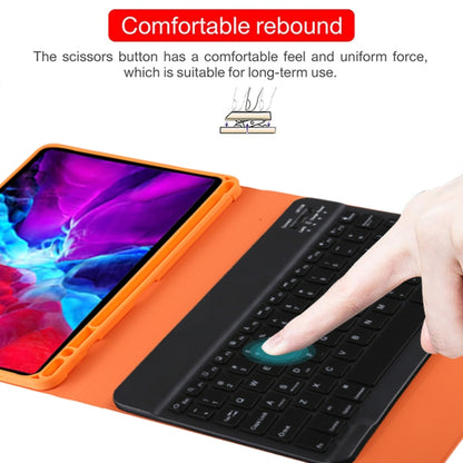 TG11BS Detachable Bluetooth Black Keyboard + Microfiber Leather Tablet Case for iPad Pro 11 inch (2020), with Backlight & Pen Slot & Holder, Black Keyboard