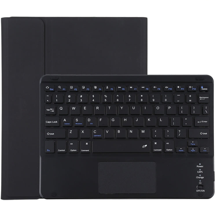TG-102BC Clavier Bluetooth détachable noir + étui en cuir microfibre pour iPad 10,2 pouces / iPad Air (2019), avec pavé tactile et fente et support pour stylet, TG-102BC