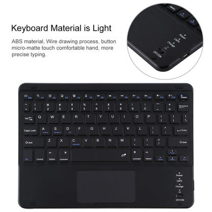 TG-102BC Clavier Bluetooth détachable noir + étui en cuir microfibre pour iPad 10,2 pouces / iPad Air (2019), avec pavé tactile et fente et support pour stylet, TG-102BC