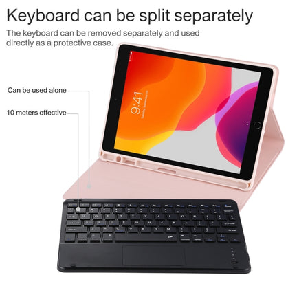 TG97BC Detachable Bluetooth Black Keyboard + Microfiber Leather Tablet Case for iPad 9.7 inch, with Touch Pad & Pen Slot & Holder, TG97BC