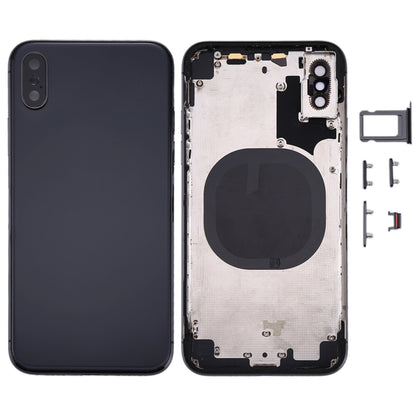 Back Housing Cover with SIM Card Tray & Side keys for iPhone X, For iPhone X(with SIM Card Tray), For iPhone X with Side keys, For iPhone X with Camera Lens