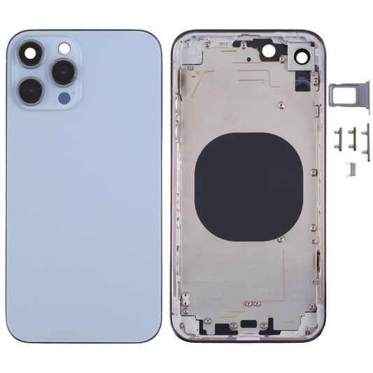 Stainless Steel Material Back Housing Cover with Appearance Imitation of iP13 Pro for iPhone XR, for iPhone XR(Blue), for iPhone XR(White), for iPhone XR(Black), for iPhone XR(Gold)