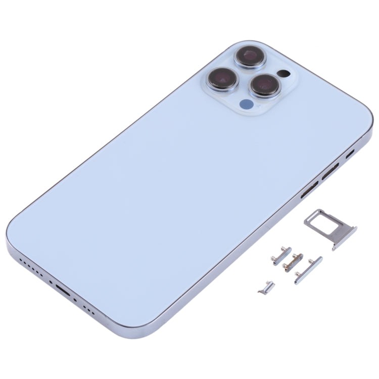 Stainless Steel Material Back Housing Cover with Appearance Imitation of iP13 Pro for iPhone XR, for iPhone XR(Blue), for iPhone XR(White), for iPhone XR(Black), for iPhone XR(Gold)